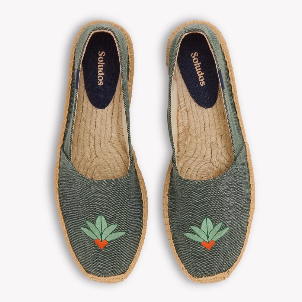 Soludos Men's The Dali Original Espadrilles Vintage Green Size 8-8.5‎ Minimalist